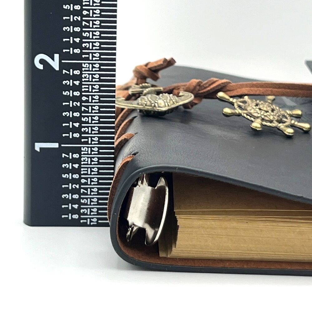 MALEDEN Leather Journal Notebook, Vintage Spiral Notebook Refillable Black - Picture 11 of 11